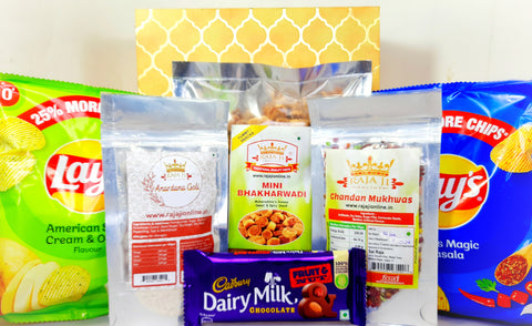 Diwali Gift Box 🎁 Khatta Meetha Pack | Combo of 8 Items | Diwali Gift Hamper 240011A